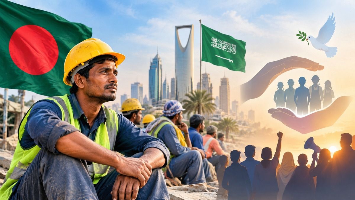 প্রবাসী শ্রমিকদের নিরাপত্তা ও আইনি সুরক্ষার দাবিতে কর্মসূচি ঘোষণা